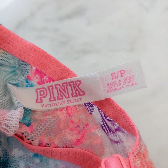 PINK Victorias Secret Colorful Floral Lace Bralette - Picture 4 of 5